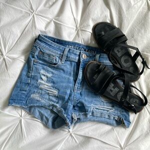 Destroyed American Eagle Jean Shorts 3” Inseam Size 0